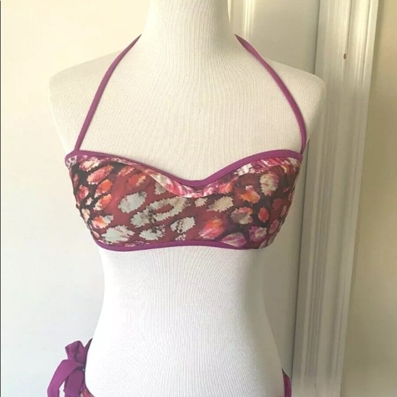 Womens Becca Beach Size Medium Bikini Swim Suit Set 2 Piece Padded Reversible - Picture 2 of 8